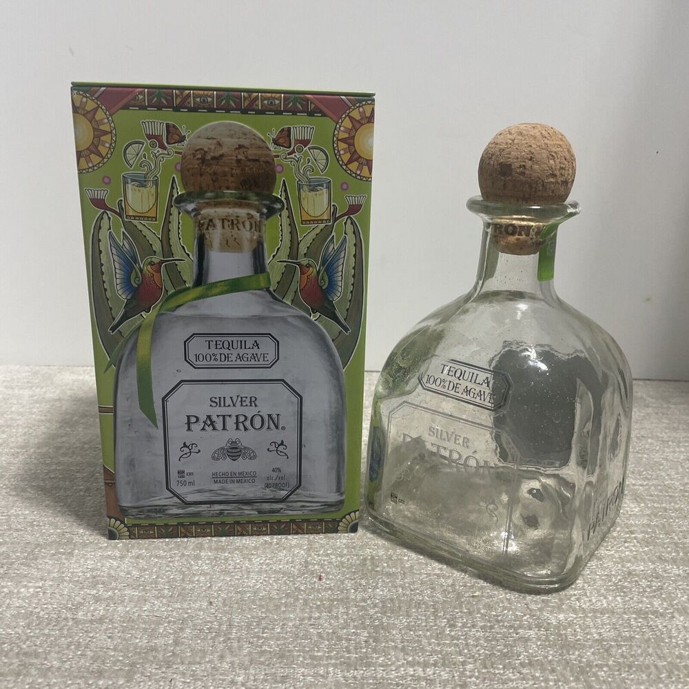 Silver Patron Limited Edition 2023 Tin Mexico Heritage Sergio Perez Empty Bottle